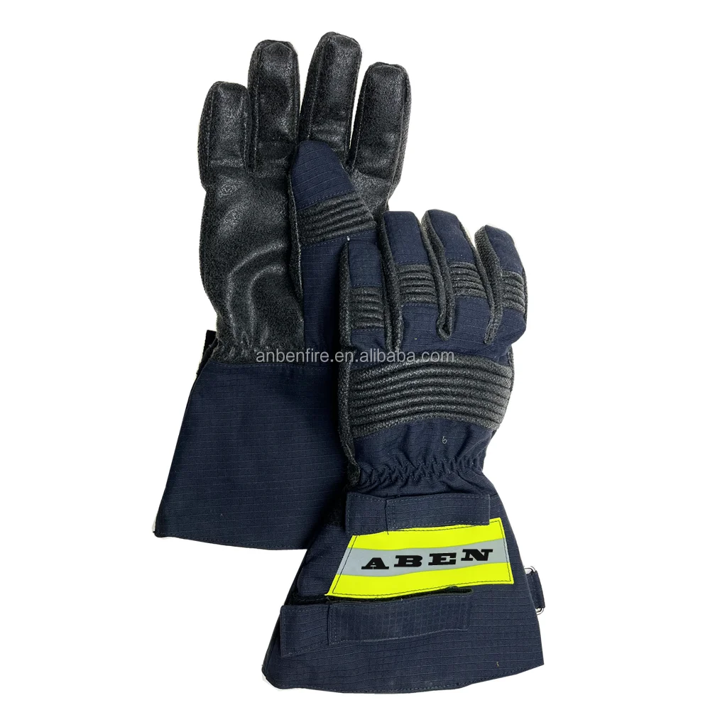 High Quality Lengthened Long Cuff Nomex Materials Fire Fighter Gloves Fire Fighting Gloves for Fireman
