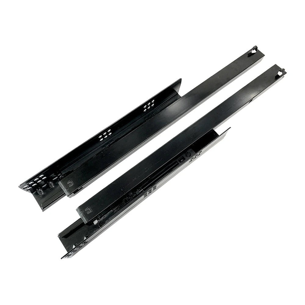 Brand New Undermount Drawer Slide Soft Close 2 Folds Hidden Single Extension Telescopic Channel Drawer Slide