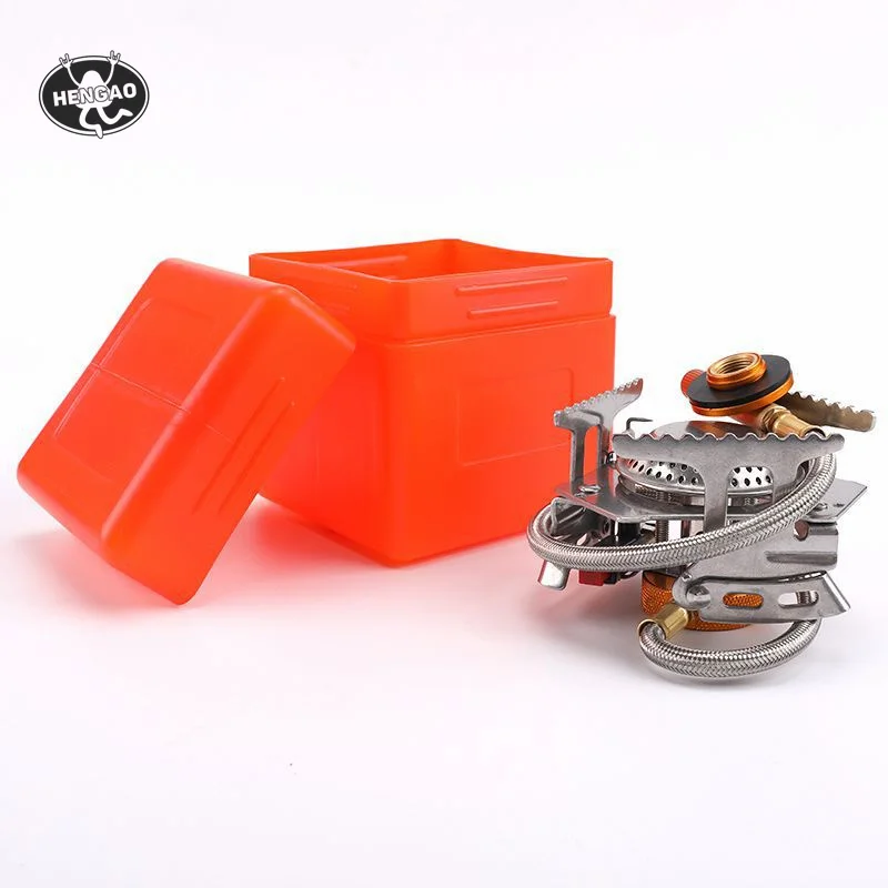 Height 3 inches Triangle support gas burner Heat Collecting Cooking Camping stove folding silver iron gas cooker