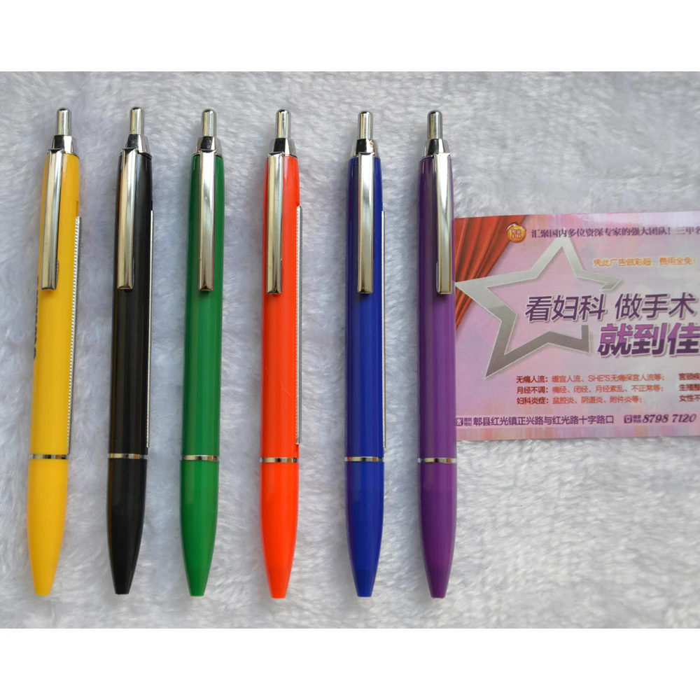 Custom Logo solid Banner Pen Printing Logo Business Advertising retractable Banner paper Ballpoint Pen for Promotion