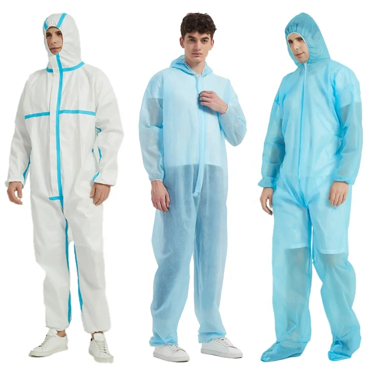 High Quality Cheap Price 50 pieces/carton hooded suit disposable nonwoven pp coverall for work wear