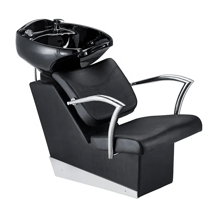 Cheap Hair Washing Chair Stainless Steel Part Salon Equipment For Sale Shampoo Chair Basin PU leather