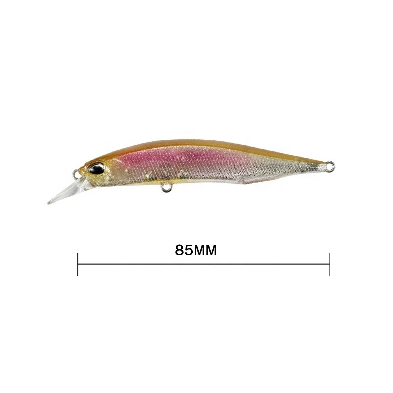 China Factory Floating Minnow Bait 85mm 8g Deep Diving Suspending Lure Swimbait Artificial Minnow Lure
