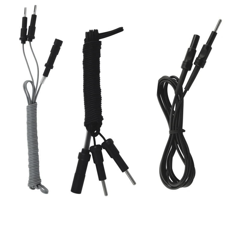 laparoscopy medical reusable monopolar electrical cables and wires for endoscopy forceps