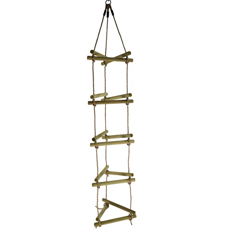 New Design GladSwing Kids Triangular Wooden Climbing Rope Ladder/Swing Triangular ladder