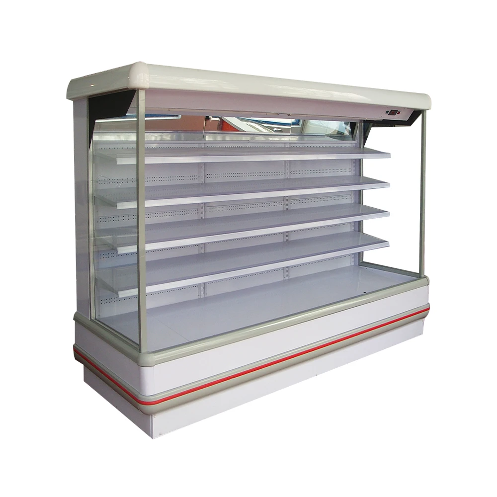
AIhaosi New Commercial Dairy Products Air Curtain Display Meat Supermarket Open Chiller Customized Fresh Keeping 