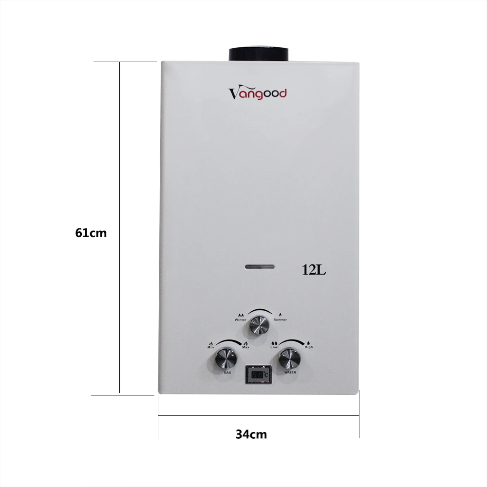 Manufacturer Reasonable Price 12L Portable Gas Water Heater Tankless Instant Shower Hot Water Heater