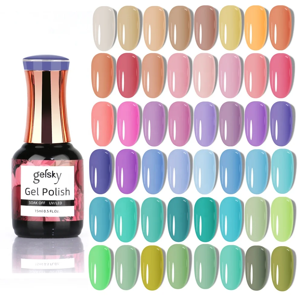 Gelsky Gel Polish Supplier Glitter Gel Polish Set Gel Nail Polish Kit