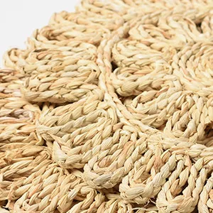 Liso Wholesale Natural Round Woven Placemats Corn Husk Rattan Placemats