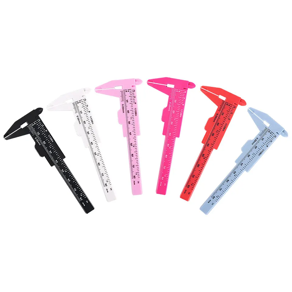 Пластиковая двойная линейка для бровей перманентного макияжа микроблейдинга татуажа измерительная штангенциркуль