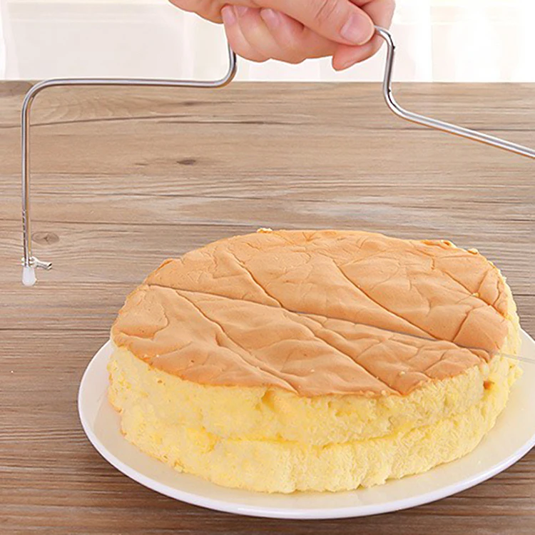 Adjustable Stainless Steel Double Wire Cake Layerer Slicer machine Baking Tool Cake Cutter and Leveler Cake Slicer