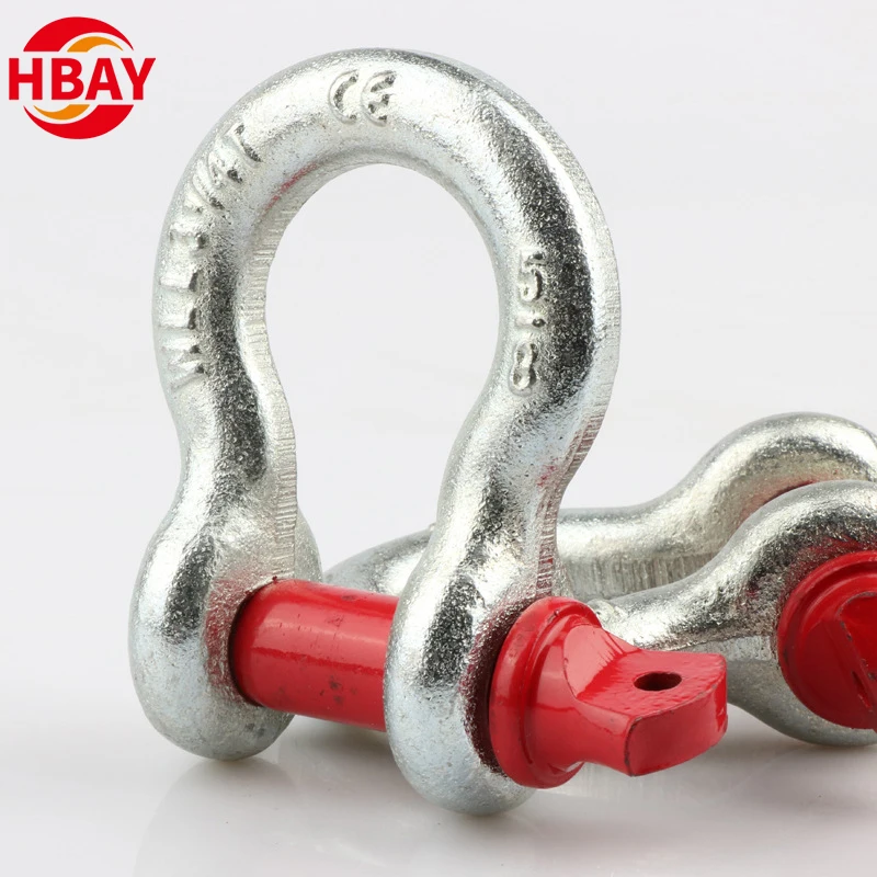 Customized Shackle Dee Shackles for Marine Carbon Steel Galvanized Marine Hardware Anyue