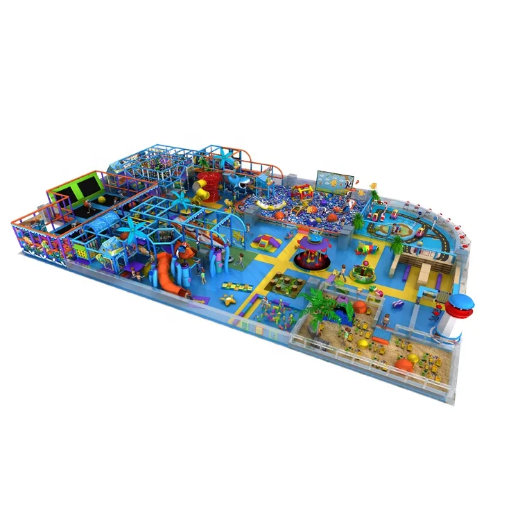 Cowboy CE Certificated Adventure Children Commercial Funny Soft Play Kids Indoor Playground Equipment with Ball Pool Donut Slide