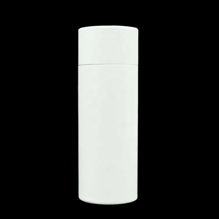 Small White Cylinder Gift Packing Box Kraft Aseptic UV Coating Stamping Embossing Matt Lamination Varnishing Tube Gift Packaging
