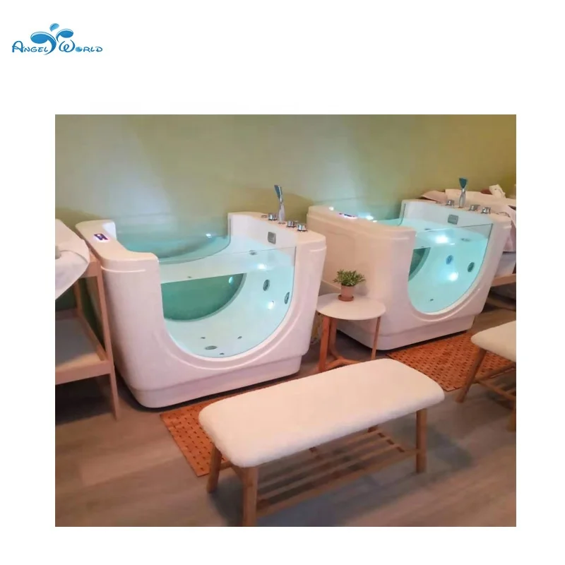 European Style Indoor FreestandingThermostatic Lighting Surfing Newborn Bath Tub Baby Spa