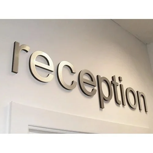 Design 3D Logo Wall Signage Commercial Stainless Steel Metal Alphabet Company Restaurant 3D Billboard