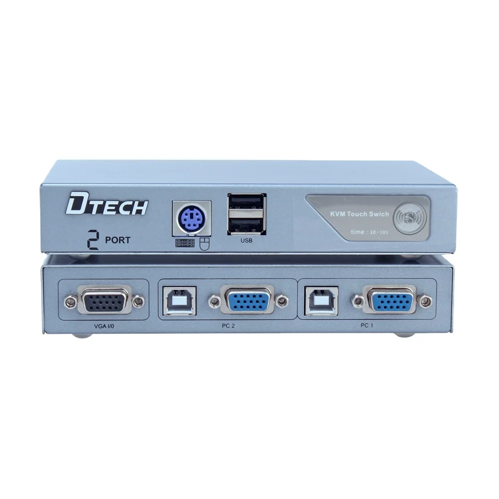 
DTECH High Definition 2048 * 1536 Semi-automatic KVM switches 2 * 1 HD 1080p 