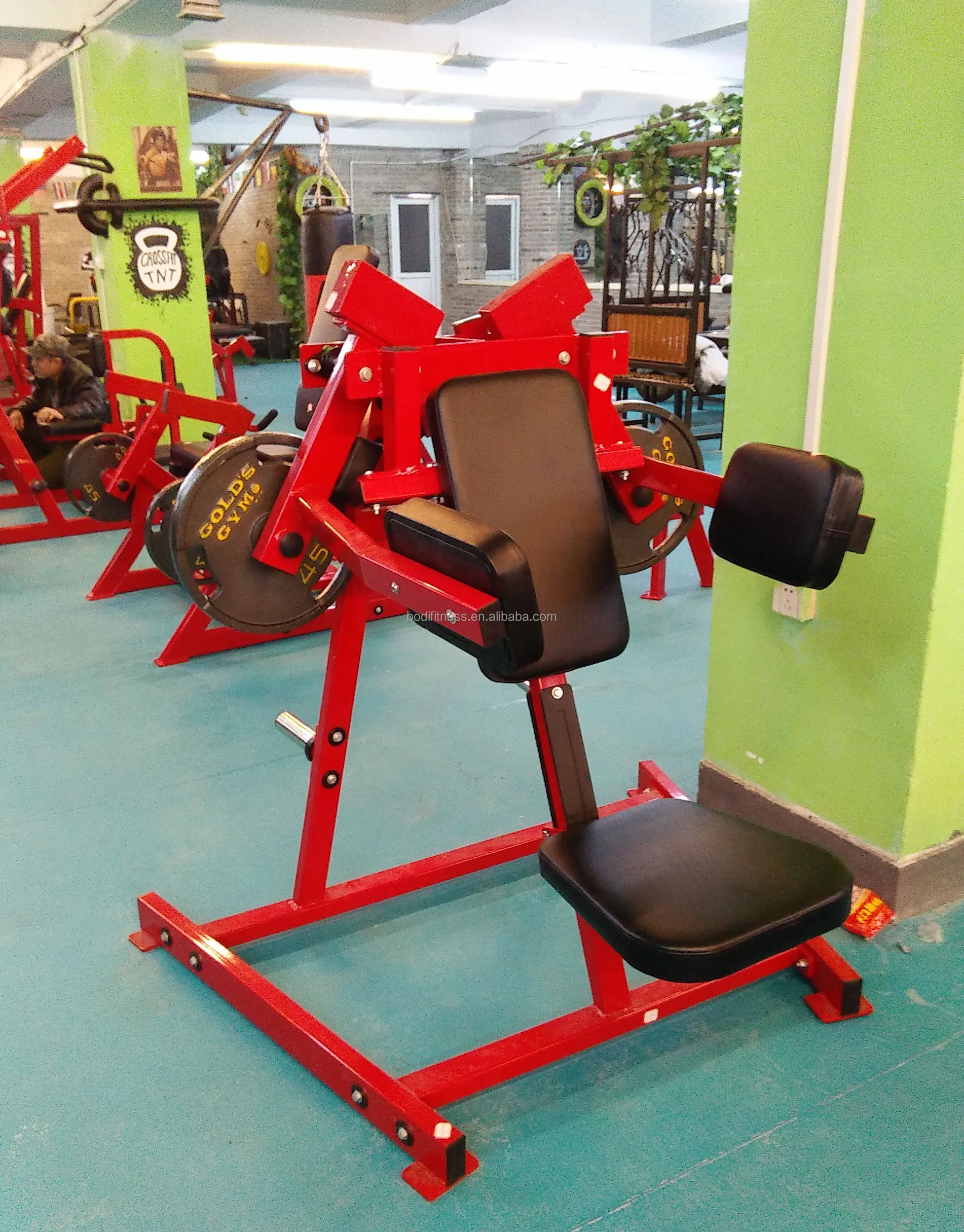 gym fitness standing calf raise gym equipment machine exercise 45 degree leg press hack v squat plate loaded machine