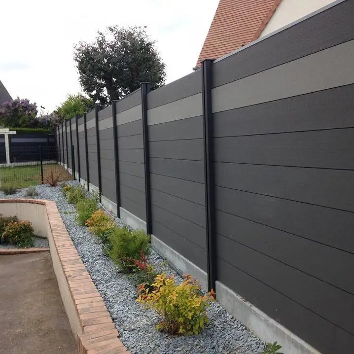 Eco Friendly Feature and WPC Frame Material bamboo plastic composite garden fencing