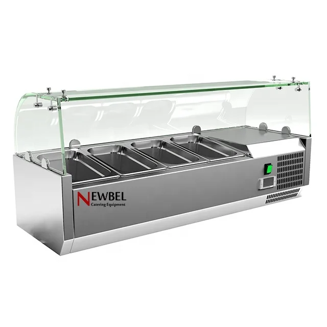 Вертикальный холодильник Newbel VRX1000, столешница для работы с пиццей и салатом, с выдвижным ящиком, холодильник, холодильная машина