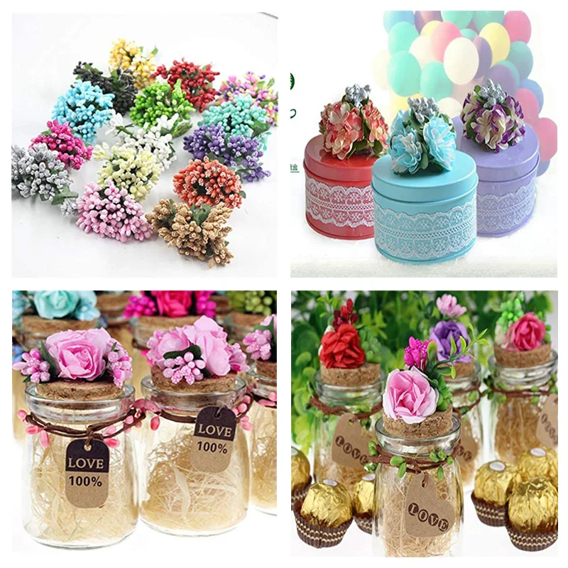 144pcs/lot Mulberry Stems Artificial Flowers Stamen/DIY Pistils for Wedding Pistil Decoration DIY Wreath Gift Scrapbooking