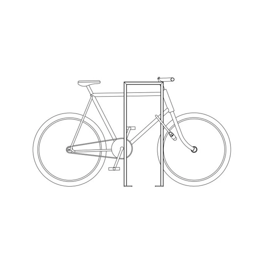 Classic Bike U Shapedroad Bike Parking Stand Vertical Metal Bike Rack Storage