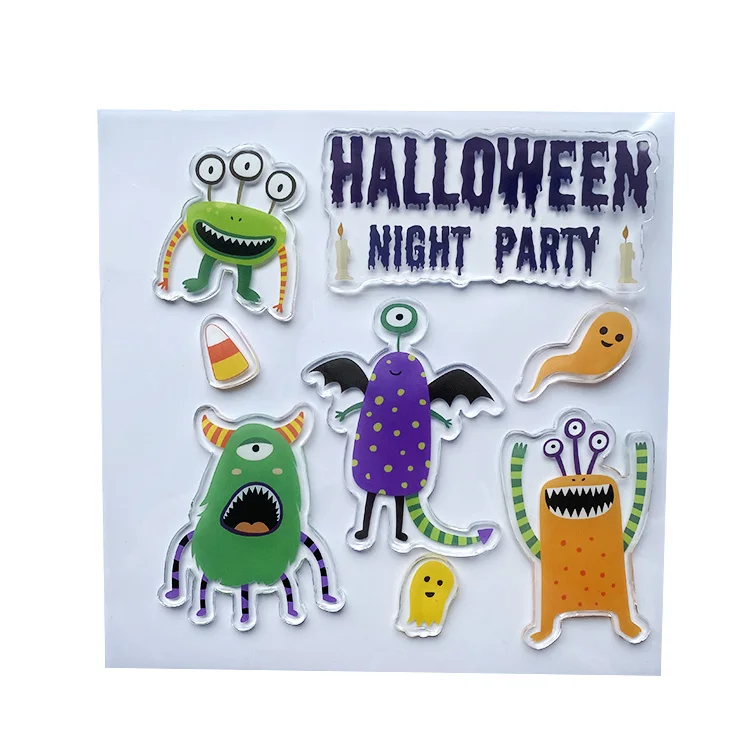 Halloween Jelly stickers car windows Mirror Sticker For Holiday Decoration