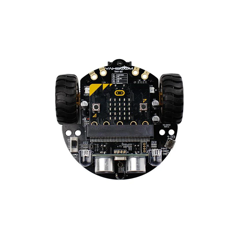 Обучающий умный робот-автомобиль yamboom Tiny:bit совместим с BBC Micro:bit V2/1 5 плата для