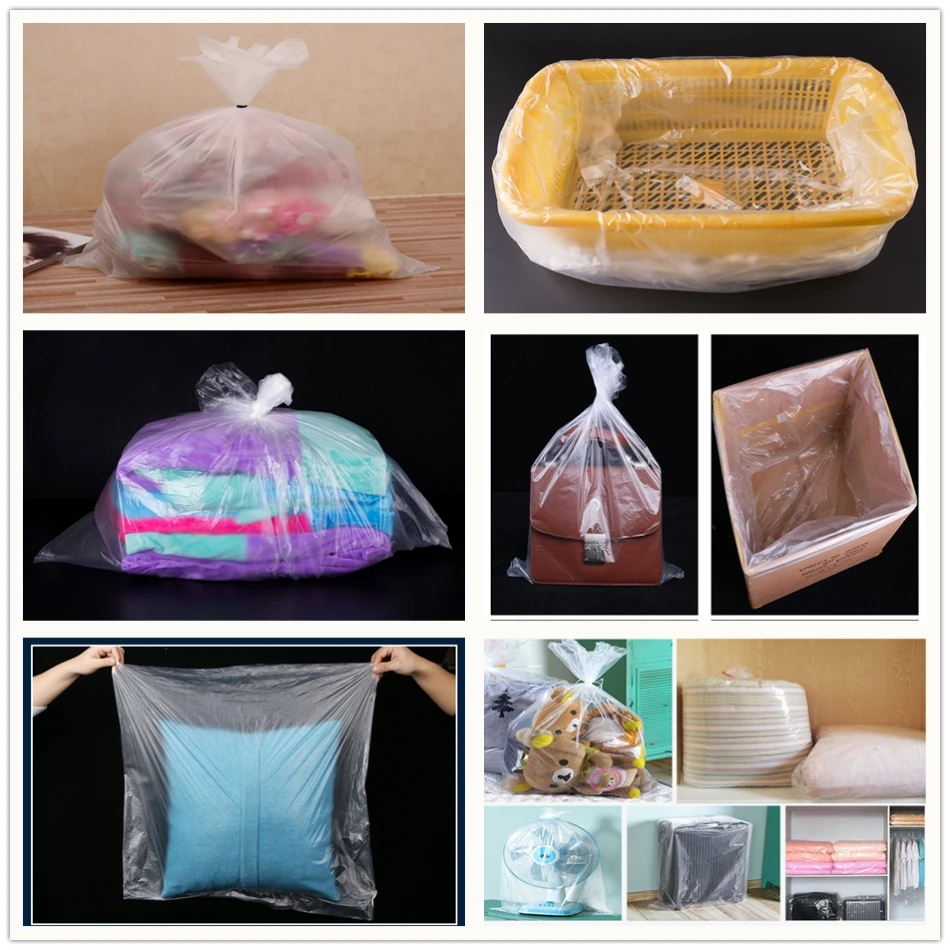 Flat Open Poly Bag Plastic Flat Bottom Bag Transparent Pe Clear Plastic Food Package LDPE Gravure Printing Recyclable Other Food
