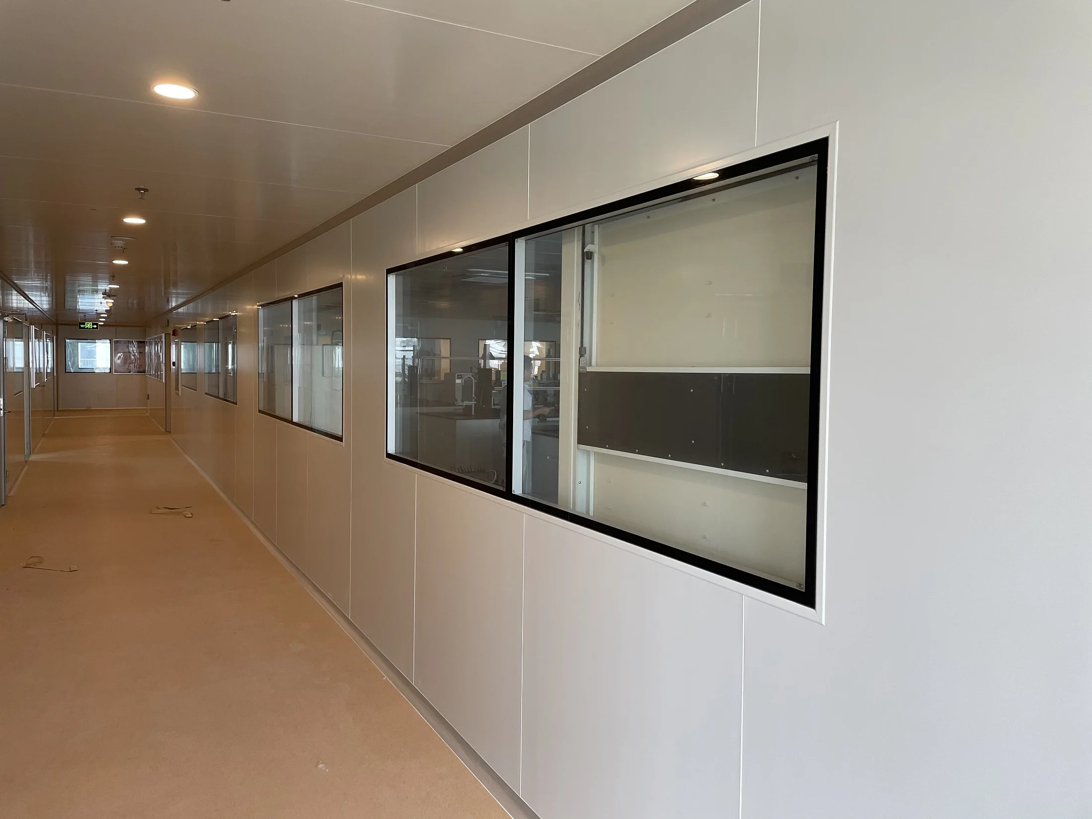 Clean room window double layer tempered glazed glass hollow window with desiccant keeping dry