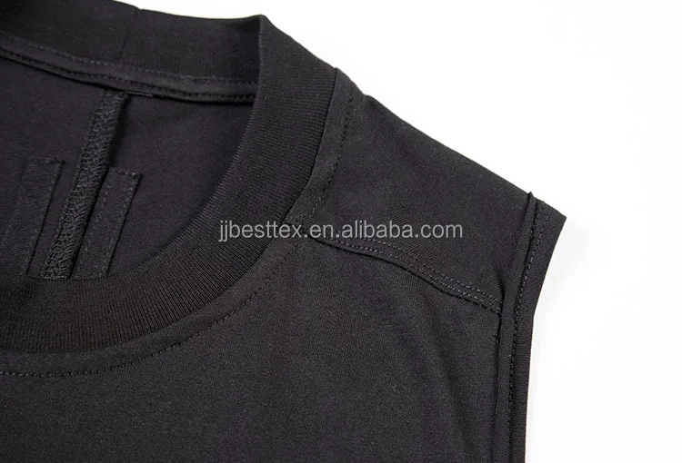 2021 newRick Owens   DRK streamer decoration large backless tank vest for men and women couples black Long vest