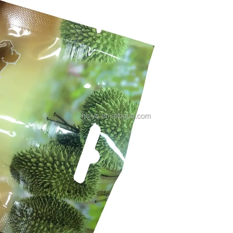 Wholesale Custom Print Plastic Snack  zipper Bag Philippine Thai Durian Dried Fruit Package Pouch Stand Up Packaging Bag