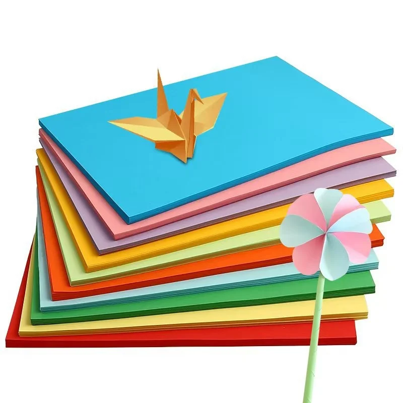 Wholesale A4 70g 180g 230g Colorful Copy Paper 10 Color Printing Handmade Origami Advertising Paper Uncoated with Paper Cutting