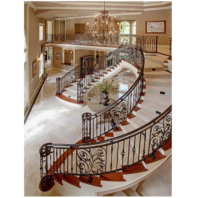 Metal Stair Handrail Steel Stairs Wrought Iron Spiral Staircase Wrought Iron Staircase