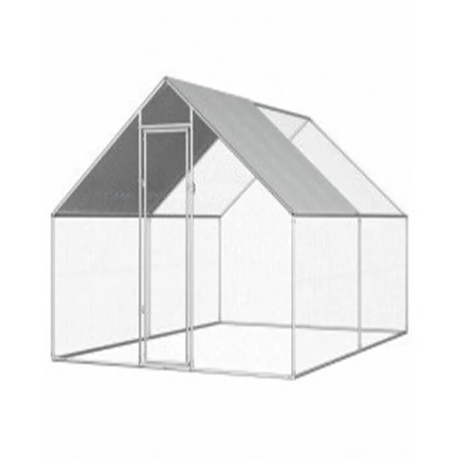 walsport Large Chicken Coop Walk-in Metal Hen Cage with Waterproof Cover, Enclosure Playpen for Backyard Farm Outdoor