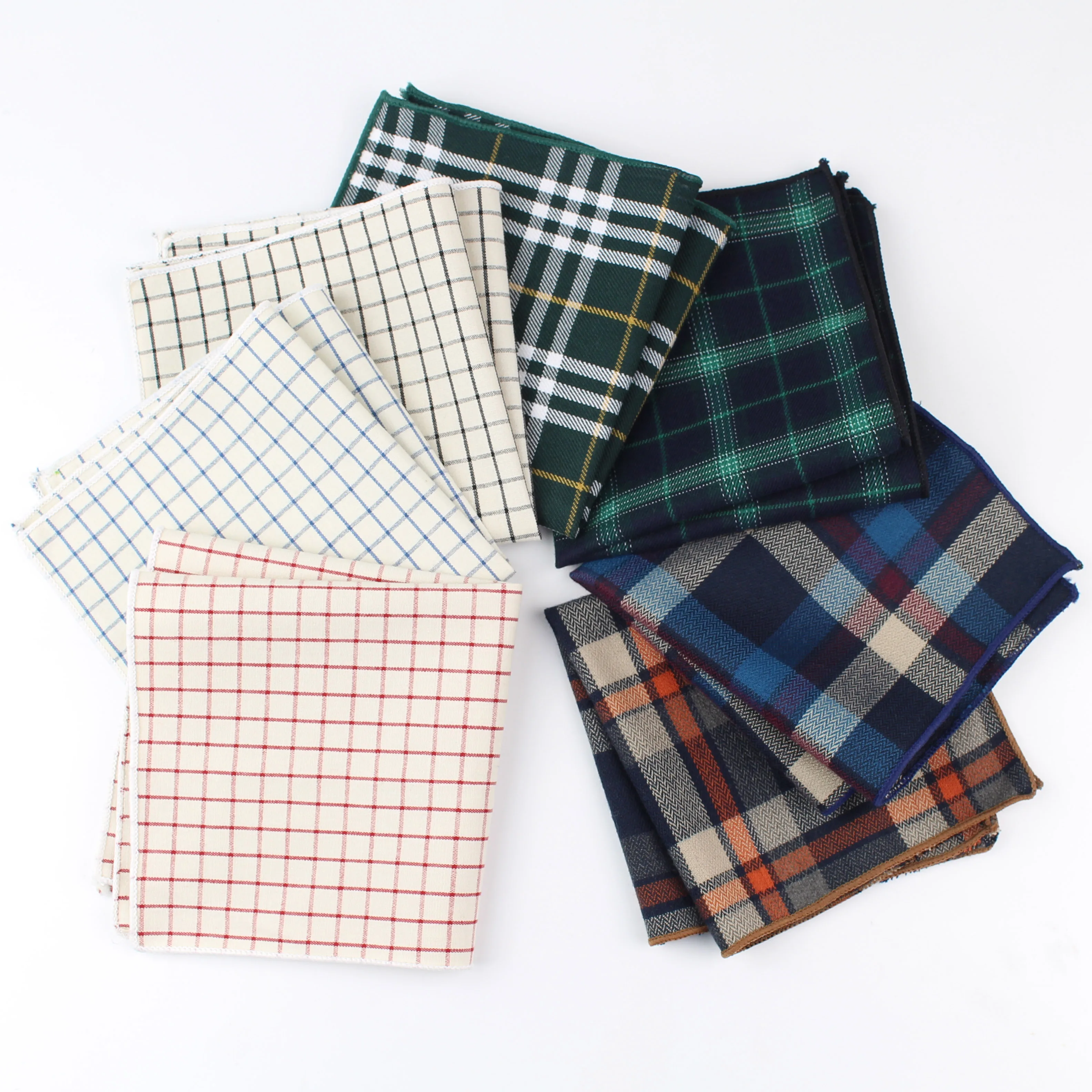 Темные цветные хлопковые носовые платки тканый Карманный квадратный платок с принтом в клетку мужские повседневные платочки квадратные карманы носовой платок полотенца