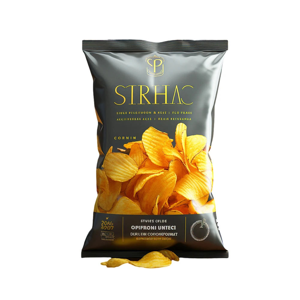 Custom compostible pouches food grade chips snack food bags packaging