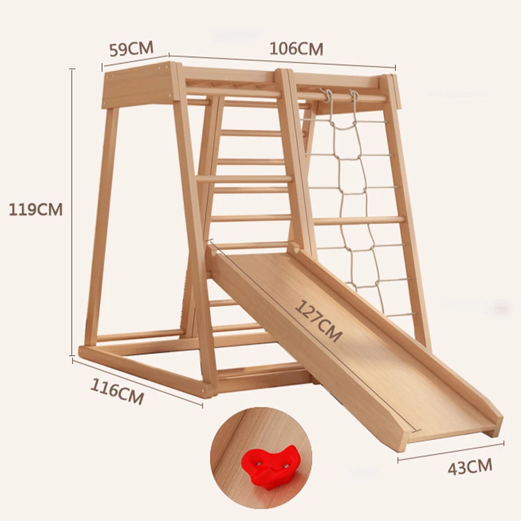 Baby Climbing Toy Kids Indoor Triangle Climbing Frame  Montessori Pikler Triangle Frame