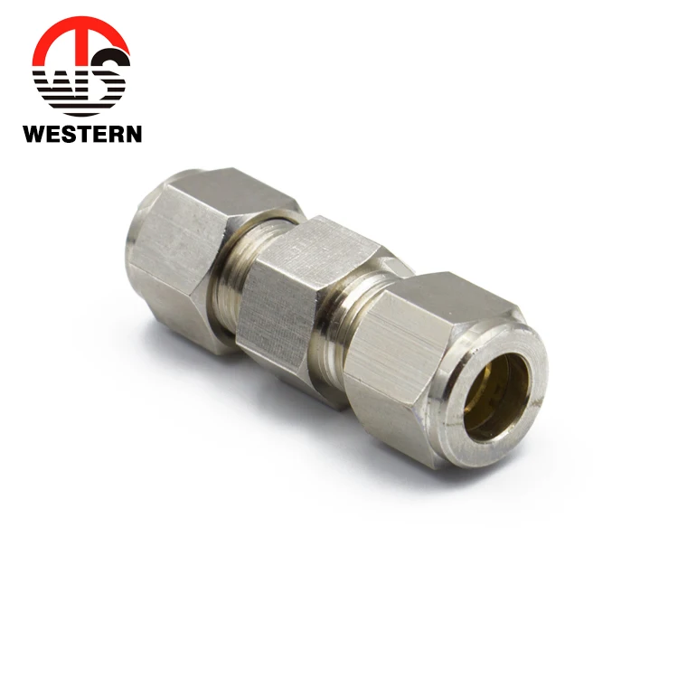 Chinese Manufacturer Brass Hose Fitting Union Adaptor 1/4 3/8 Compression Connector Fitting Coupling