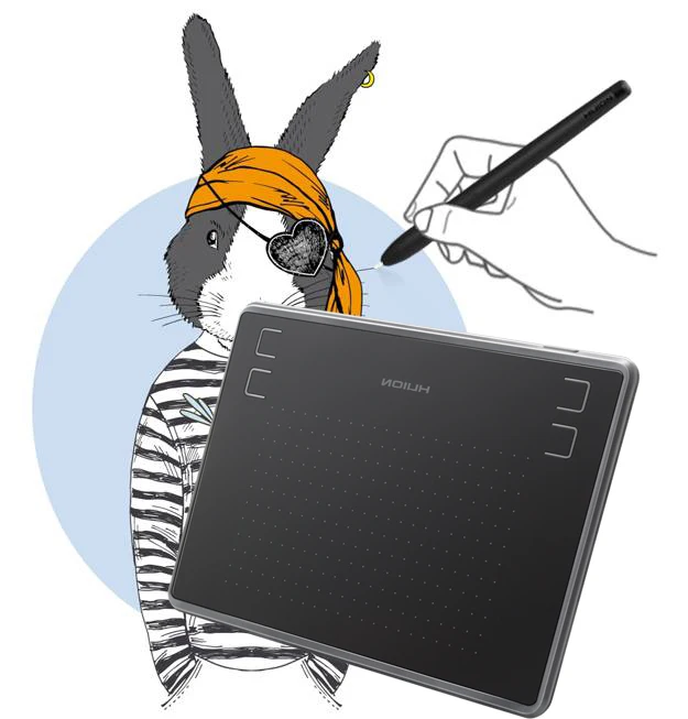 Latest HUION H430P 4 Customized Press Keys Drawing Graphic Tablet