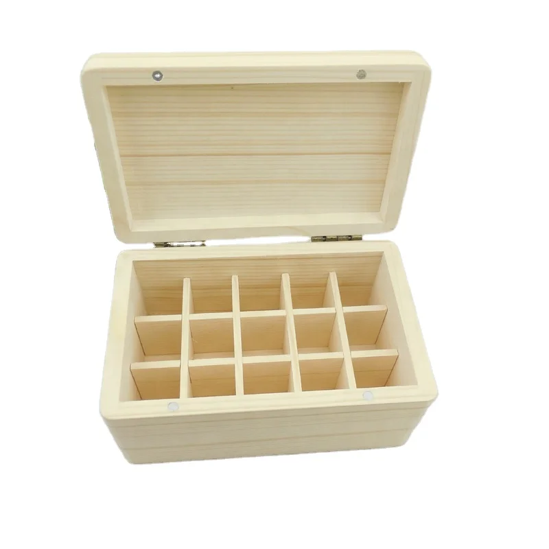 Wooden Essential Oil Storage Box Home Fragrance Carrier Case, Aromatherapy Organizer Makeup Nail Polish Perfume Container