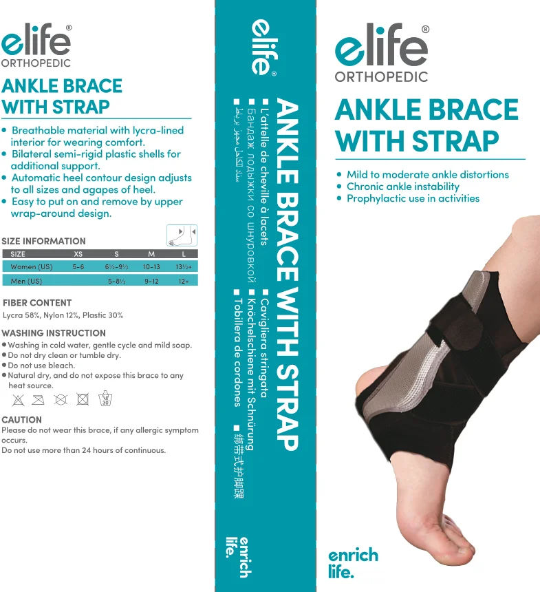 E-Life MAN0061 Easy to put on and remove by upper wrap-around design Ankles Guard Wrapping Band Protection Wrap