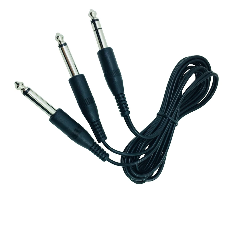 TRS 6.35 stereo to 2*6.35 mono microphone cable connector ofc guitar cable audio jack cable