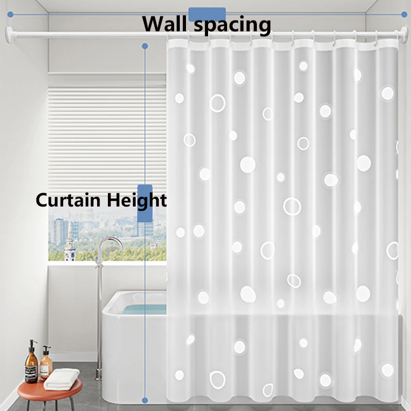 Hot Sale Heavy Duty Waterproof Bath Curtains PEVA Translucent Bathroom Shower Curtain