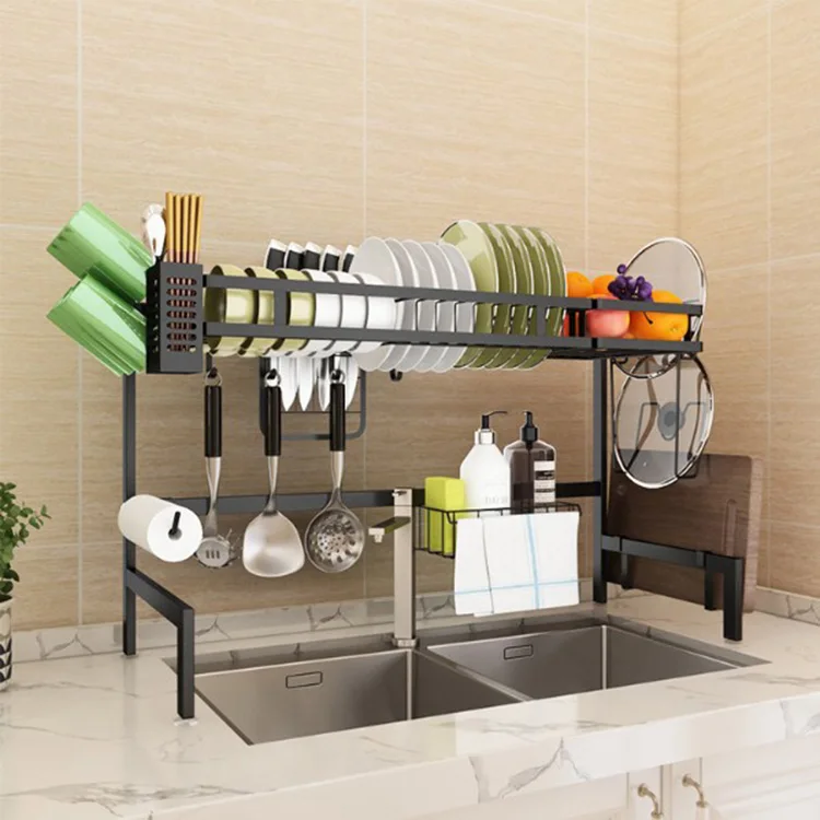 Space Saver Stainless Steel 85cm Over The Sink Storage Utensil Organizer Kitchen Dish Holder Rack