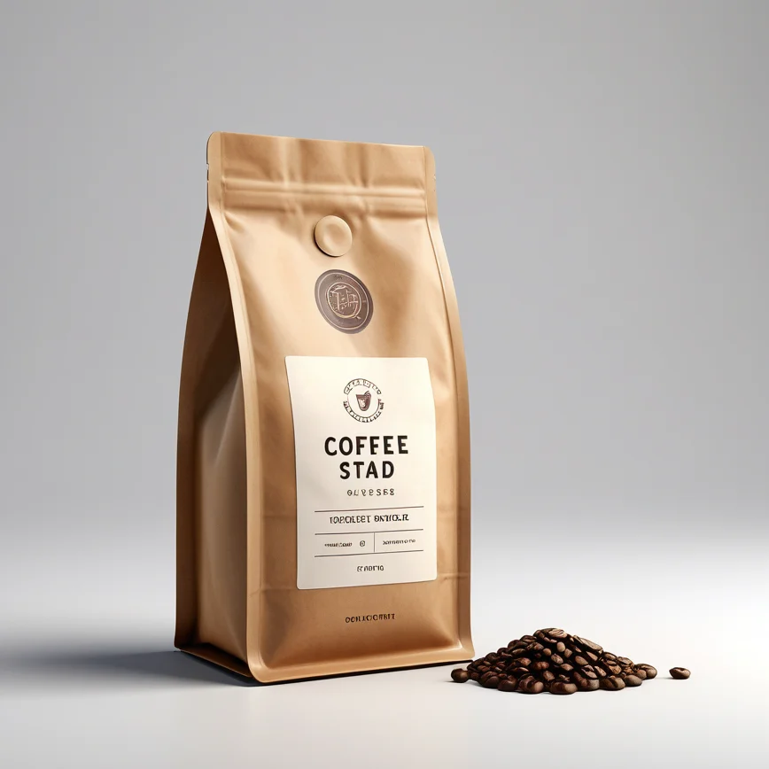 Custom Resealable Stand Up Pouch Tea Coffee Bag With Valve Packaging Food Supplier Custom Packaging