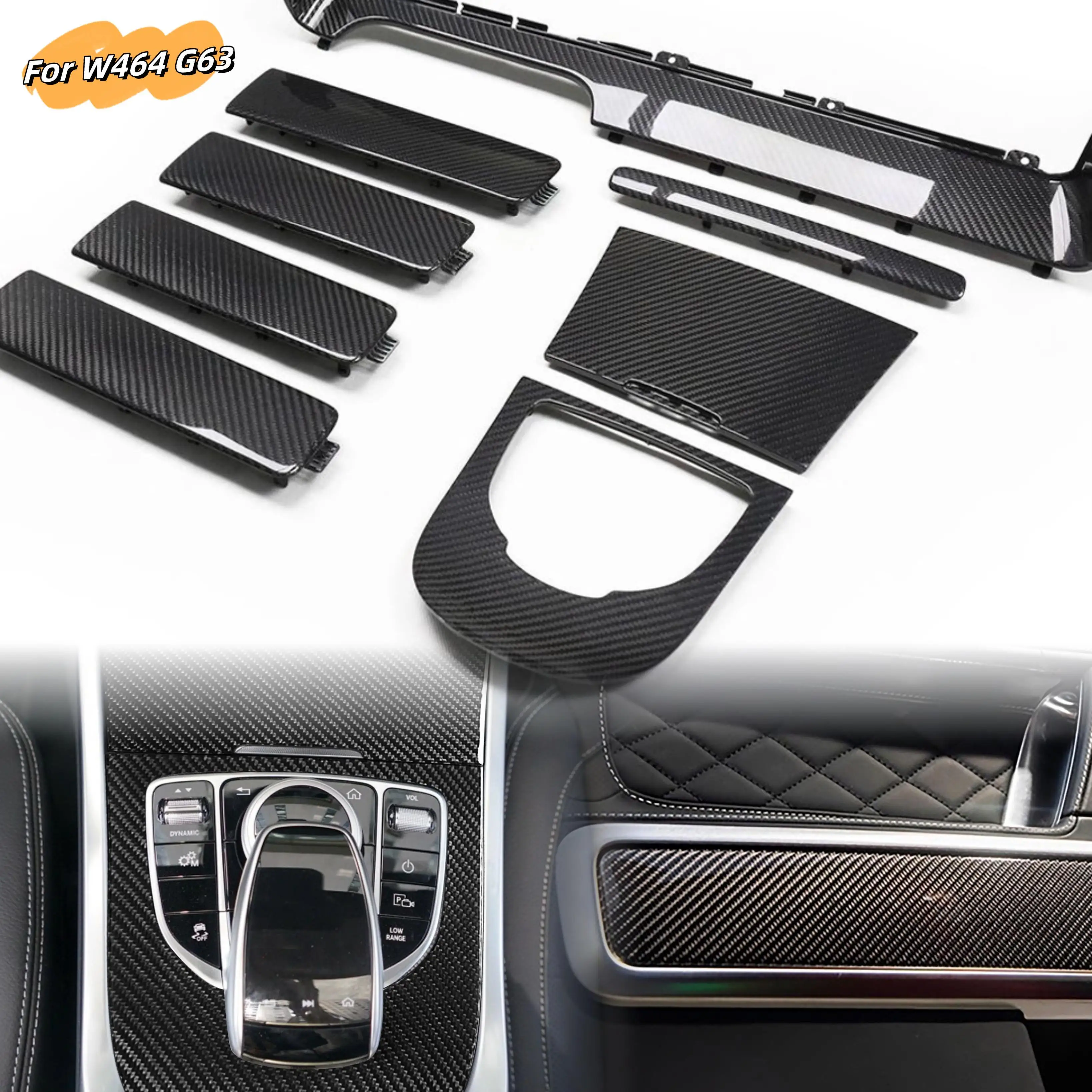 MRD Carbon Fiber For W464 G500 G63 For Mercedes Benz G-Class Car Carbon Interiors Replacement Body Kit Central Console 2018-2021