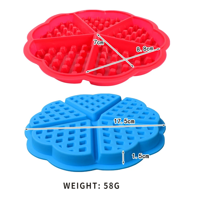 ODM Custom Biscuit Mold 10 Cavities Hot Sale Nice Shape Waffle Tray Delicious Cookies Silicone Baking Molds Set