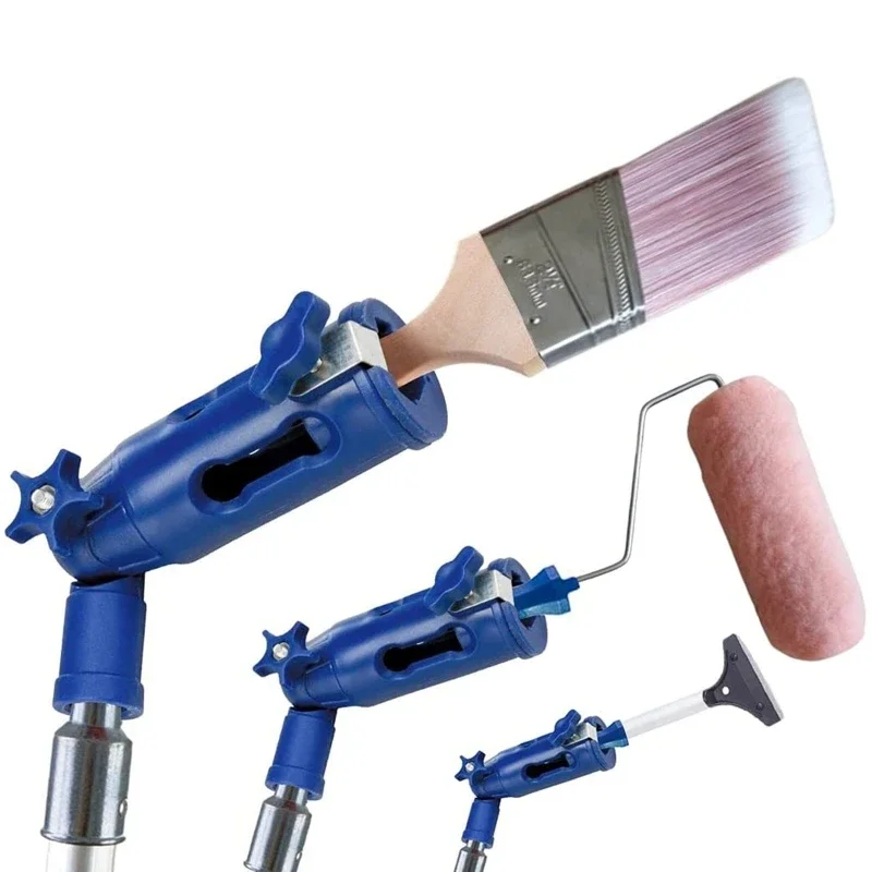 Paint Brush Extender Roller Extension Pole Telescopic Rod Clamping Tool for Ceiling Painting