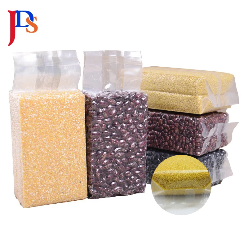 Недорогой прозрачный нейлоновый пластиковый упаковочный пакет с прочной боковой ластовицей упаковочные вакуумные пакеты для рисовых продуктов 1 кг/100 кг